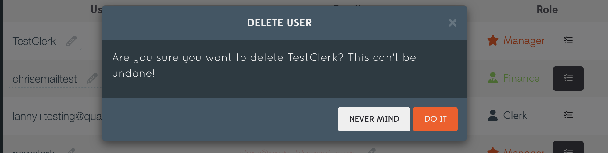 Delete Clerks